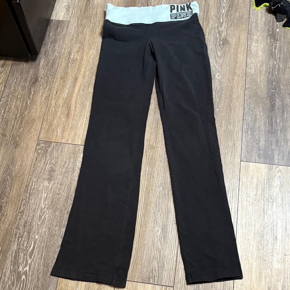 PINK Victoria's Secret Black and light blue Vintage Yoga Leggings size XS